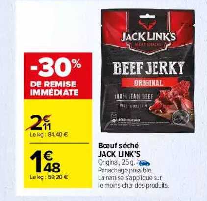 bœuf séché jack link's