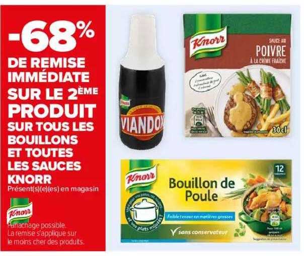 bouillons et toutes les sauces knorr
