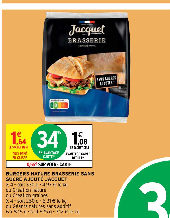 burgers nature brasserie sans sucre ajouté jacquet