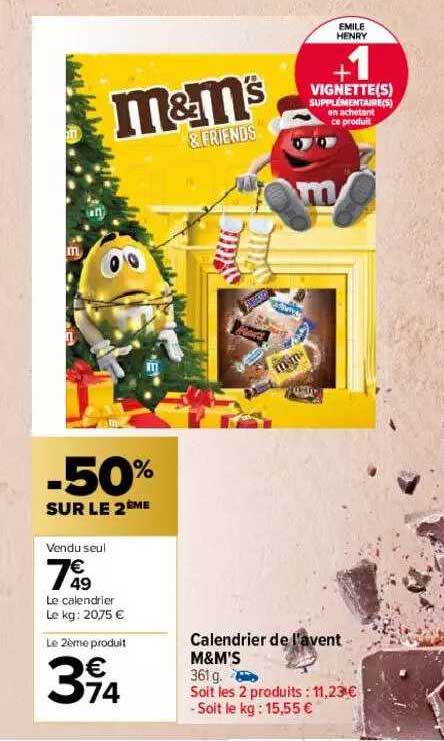 calendrier de l'avent m&m's