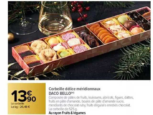 corbeille délice méridionnaux daco bello