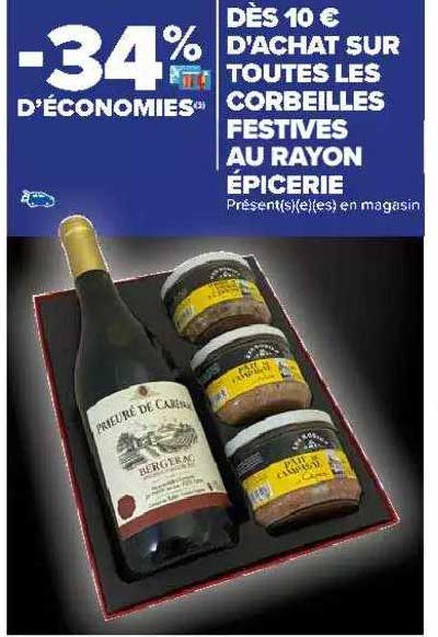 corbeilles festives au rayon épicerie