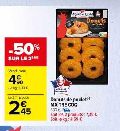 donuts de poulet maître coq