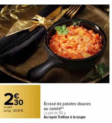 écrasé de patates douces au comté