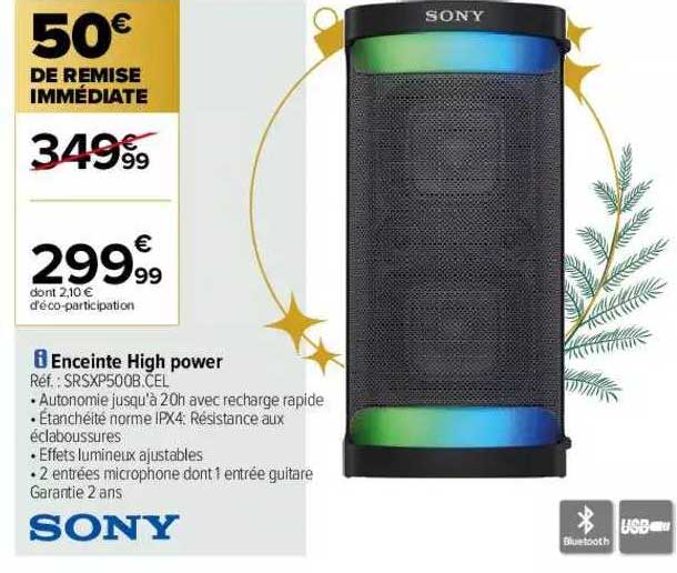 enceinte high power sony