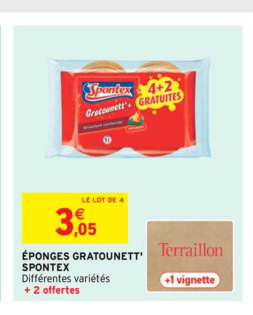éponges Gratounett' Spontex