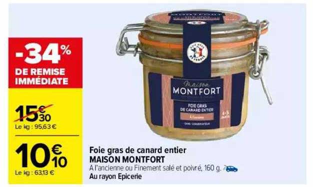 Foie Gras De Canard Entier Maison Montfort