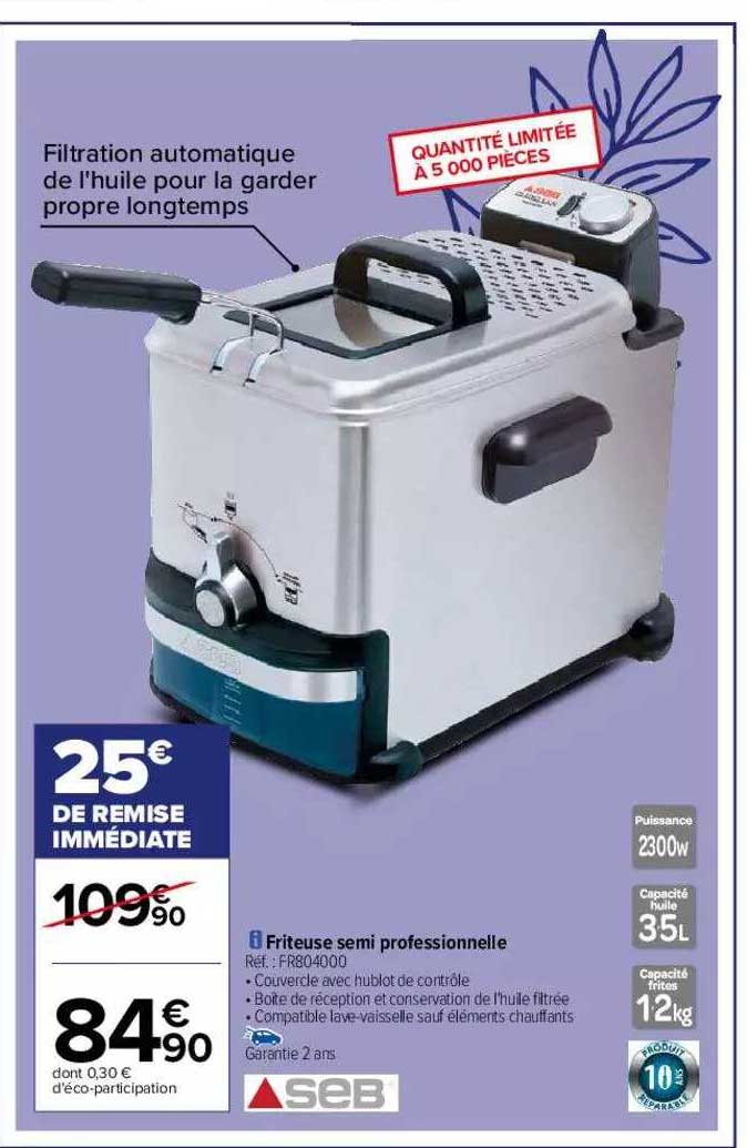 friteuse semi professionnelle seb