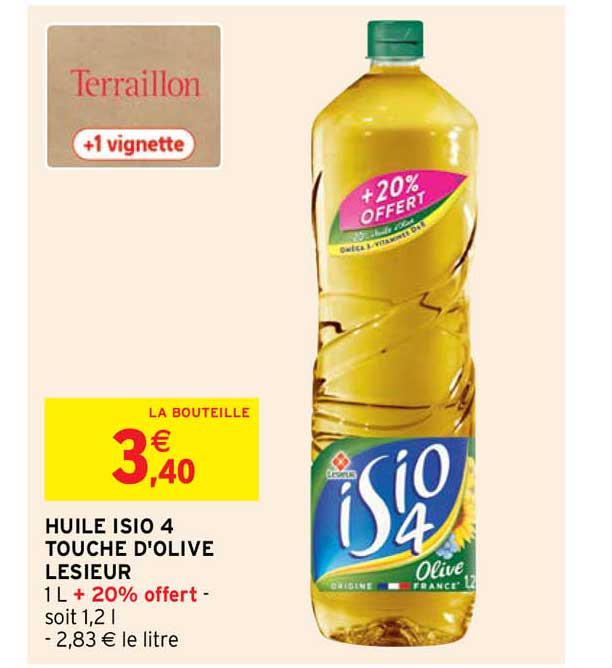 huile isio 4 touche d'olive lesieur
