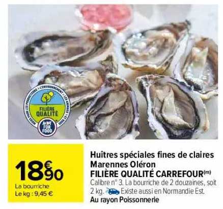 Huîtres Spéciales Fines De Claires Marennes Oléron