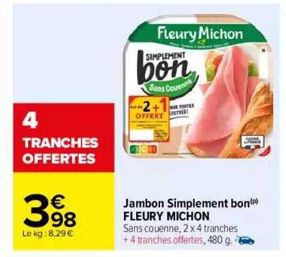 jambon simplement bon fleury michon