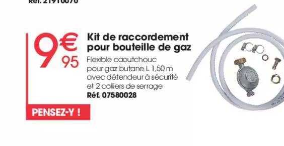 kit de raccordement pour bouteille de gaz