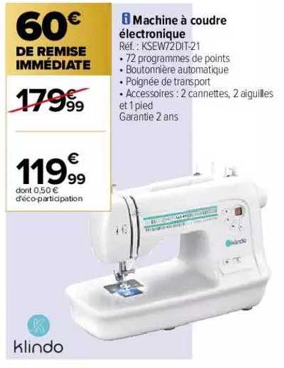 machine à coudre électronique klindo