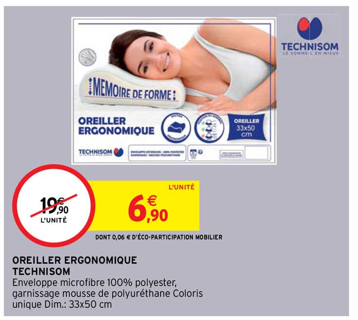 Oreiller Ergonomique Technisom