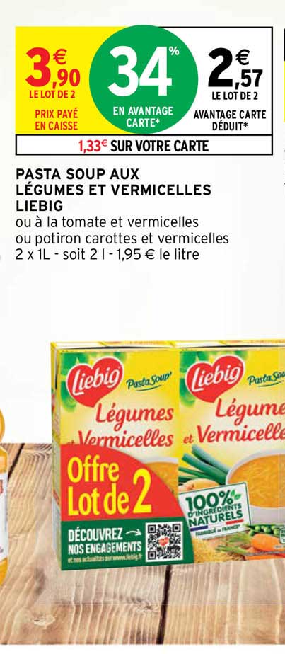 pasta soup aux légumes vermicelles liebig