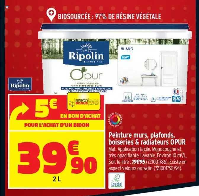 peinture murs, plafonds, boiseries & radiateurs opur