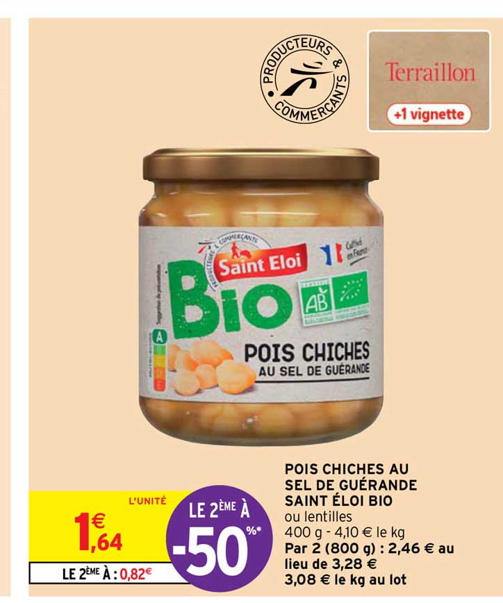 pois chiches au sel de guérande saint éloi bio