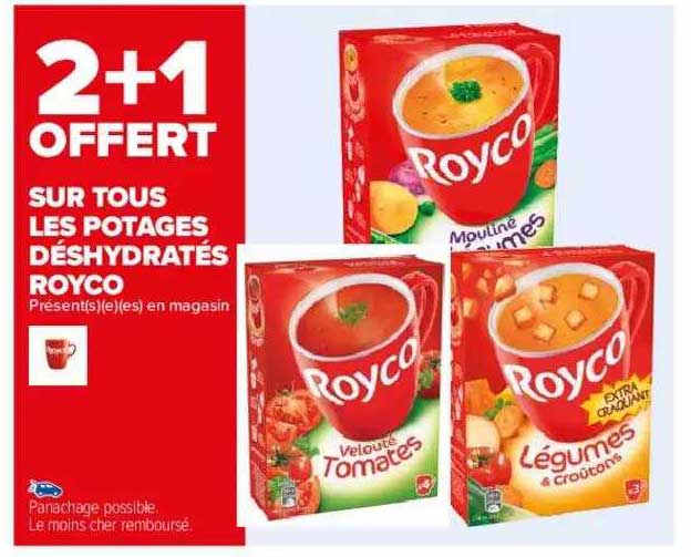 potages déshydratés royco