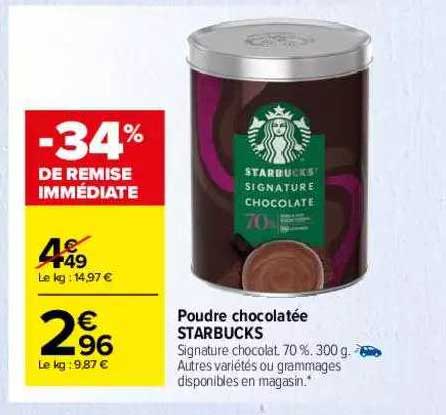 poudre chocolatée starbucks