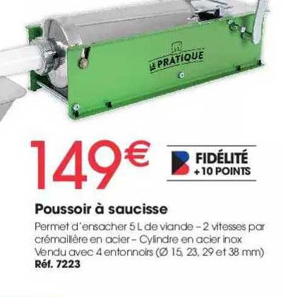 poussoir à saucisse le pratique