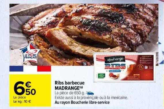 Ribs Barbecue Madrange