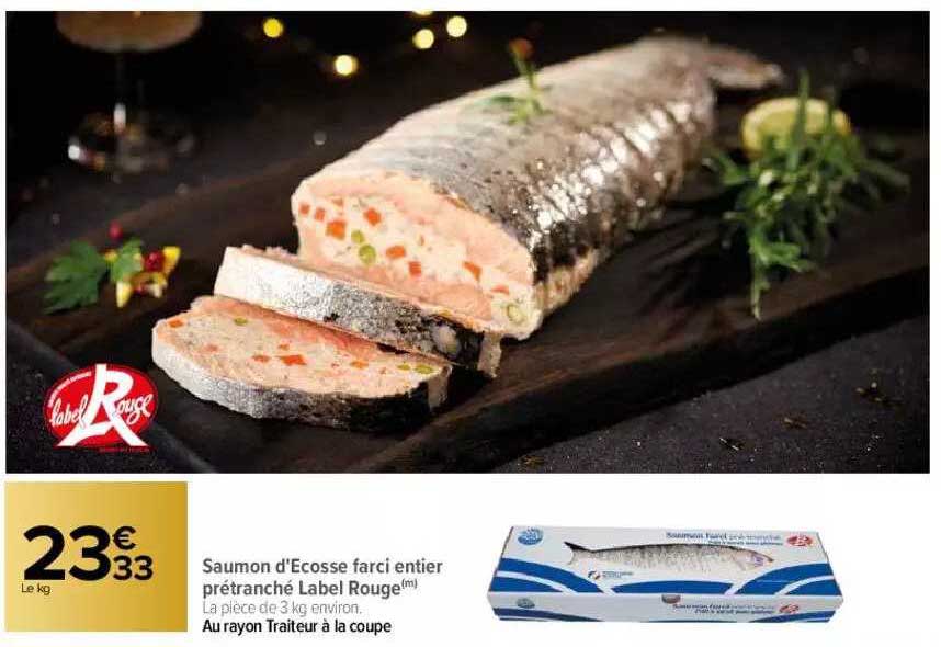 saumon d'écosse farcie entier