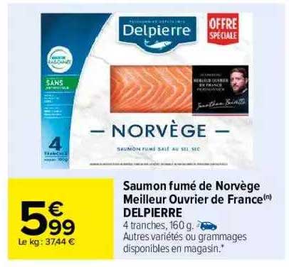 saumon fumé de norvège meilleur ouvrier de france delpierre