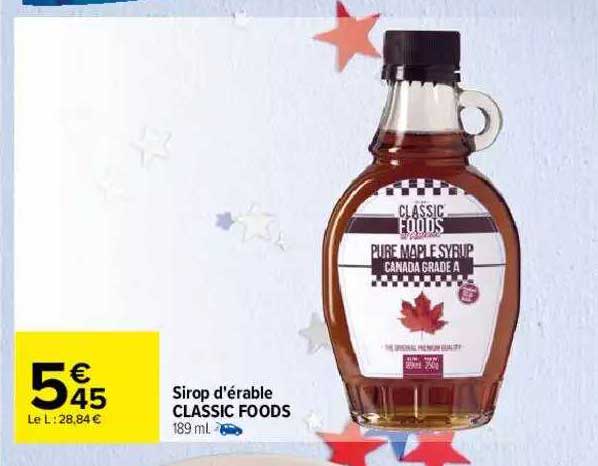 sirop d'érable classic foods