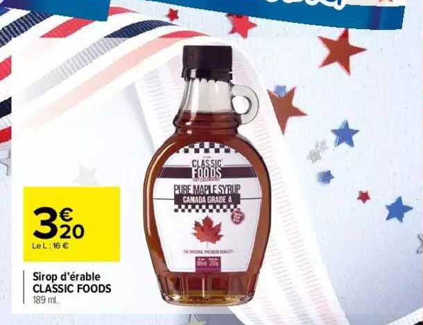 sirop d'érable classic foods