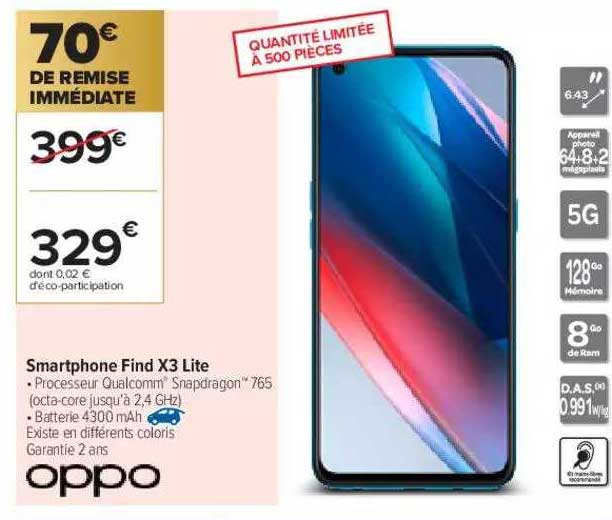 smartphone find x3 lit