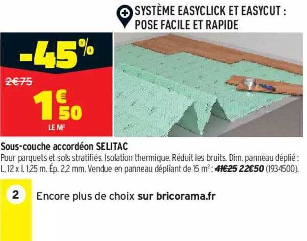sous-couche accordéon selitac