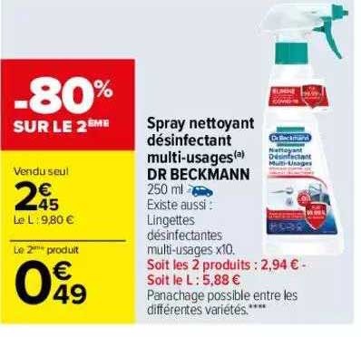spray nettoyant désinfectant multi-usages dr beckmann