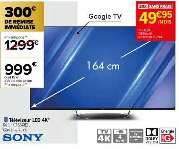 Téléviseur Led 4k Sony