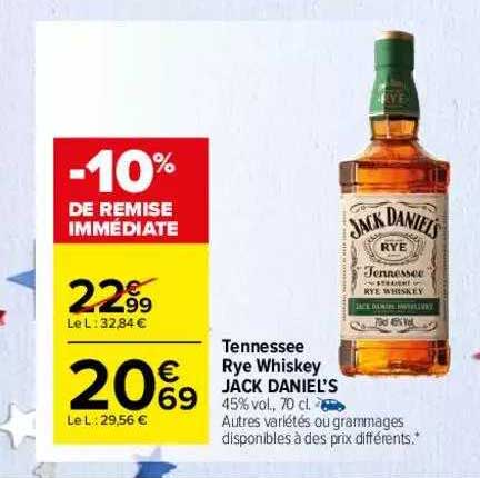 tennessee rye whiskey jack daniel's