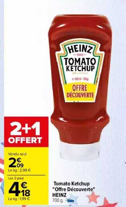tomato ketchup «offre découverte» heinz