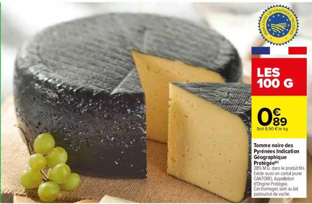 tomme noire des pyrénées indication géographique protégée