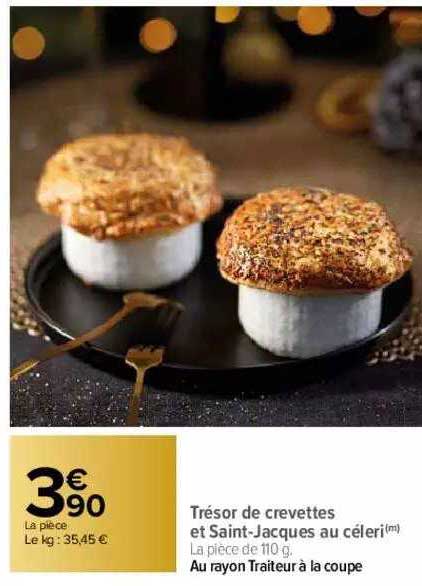 trésor de crevettes et saint-jacques au célerie
