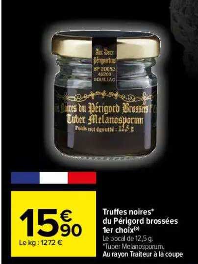 truffes noires du périgord brossées 1er choix