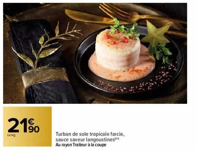 Turban De Sole Tropicale Farcie, Sauce Saveur Langoustines