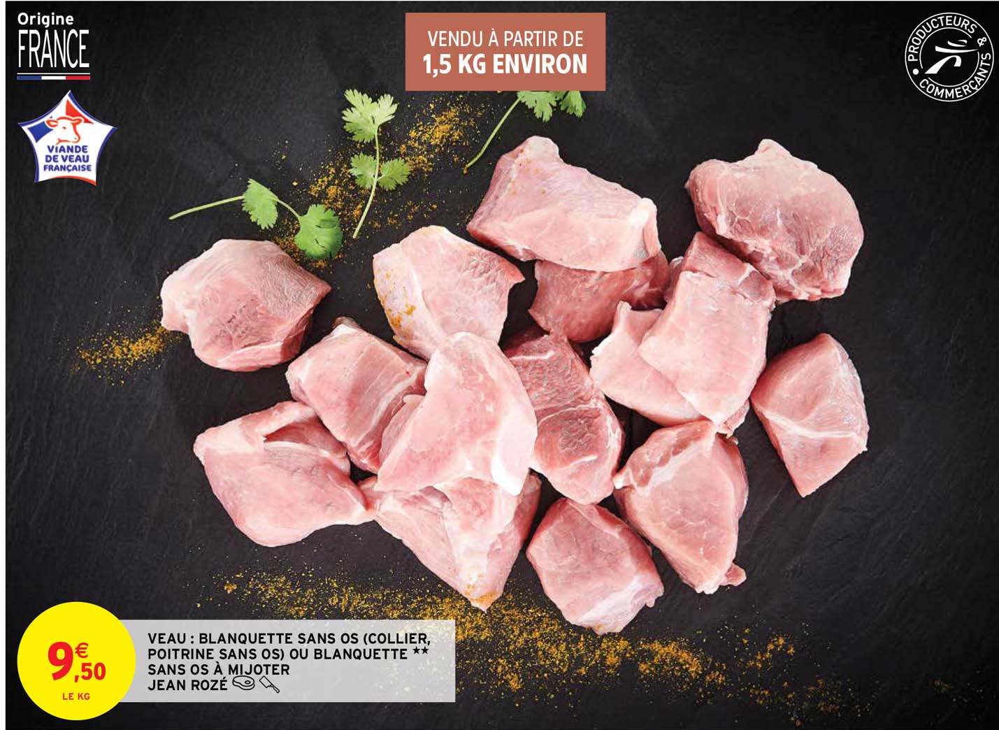 veau : blanquette sans os (collier, poitrine sans os) ou blanquette sans os à mijoter jean rozé