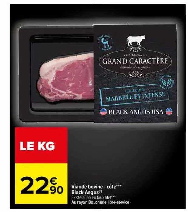 viande bovine : côte black angus