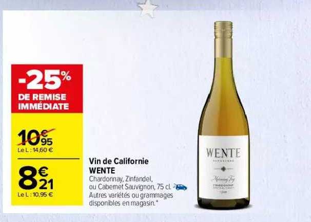 vin de californie wente