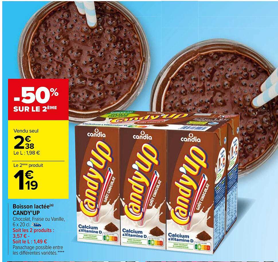 boisson lactée candy'up