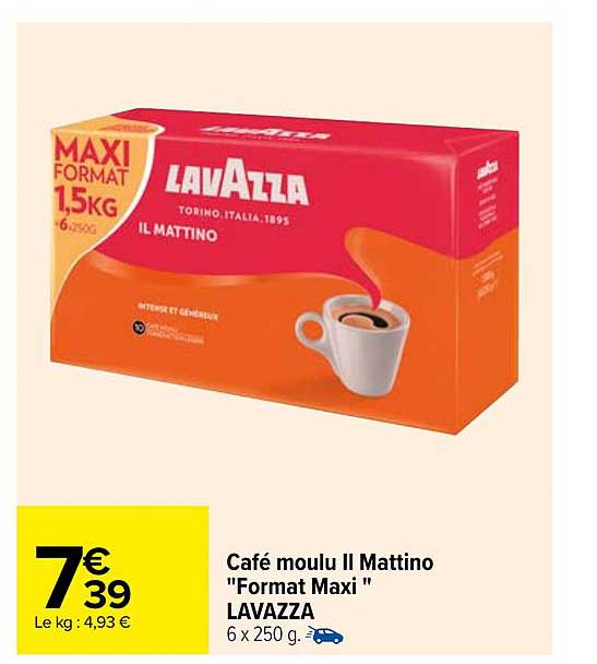café moulu II mattino "format maxi" lavazza