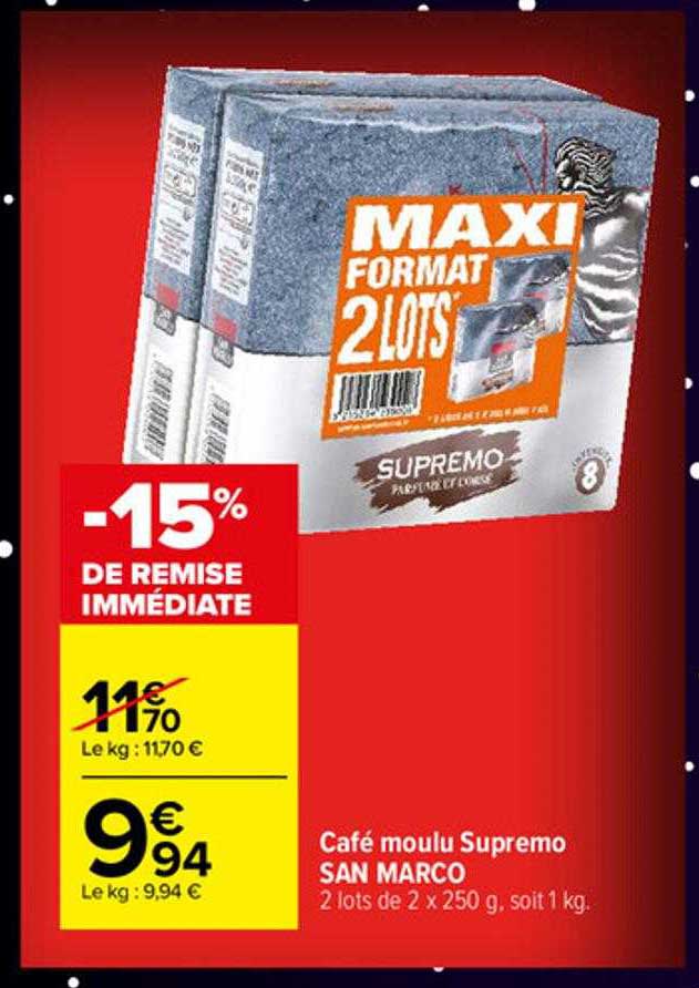 café moulu supremo san marco