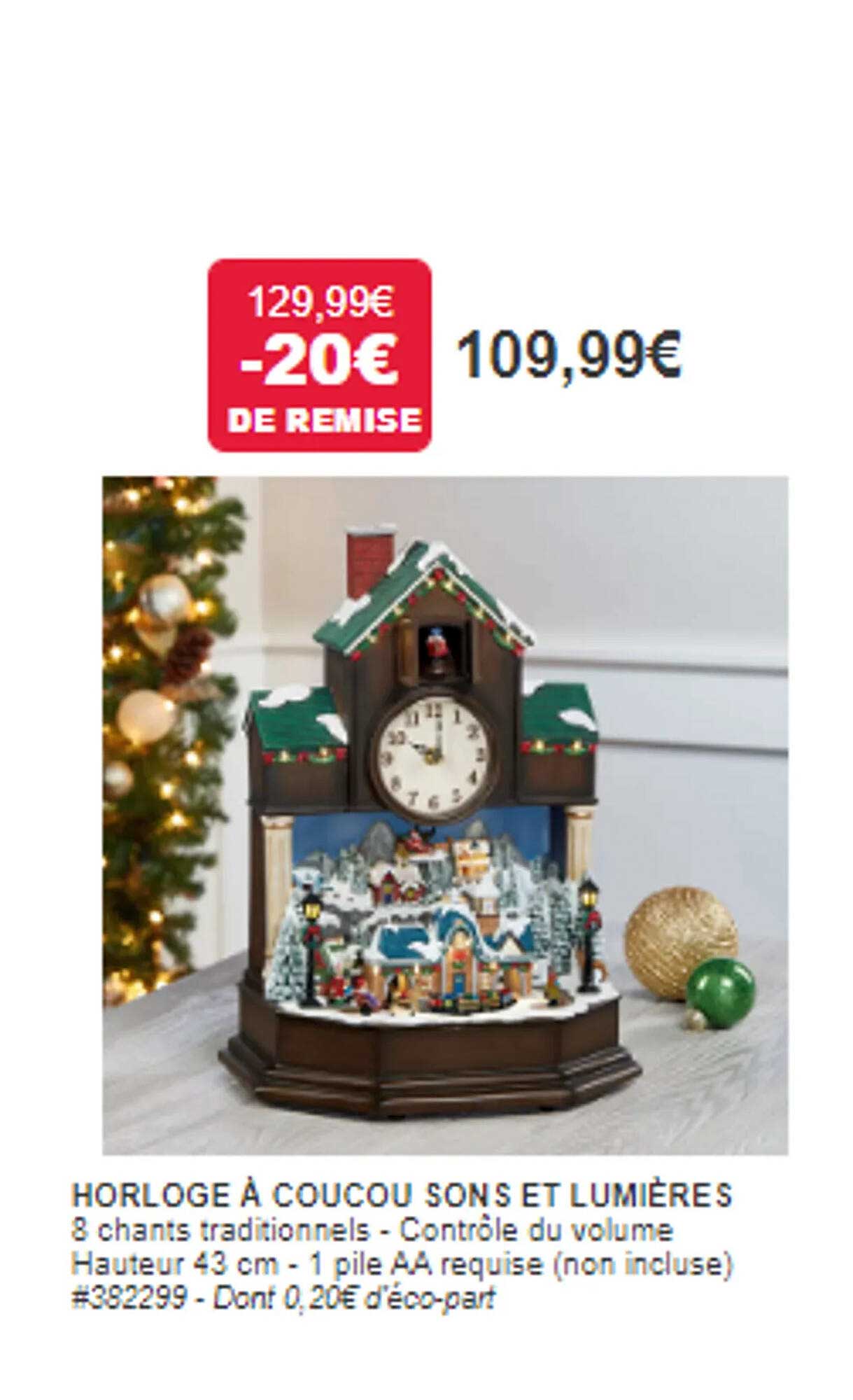 horloge à coucou sons et lumières