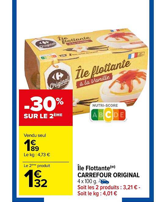 île flottante carrefour original