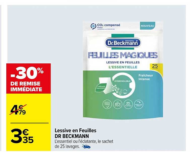 lessive en feuilles dr beckmann