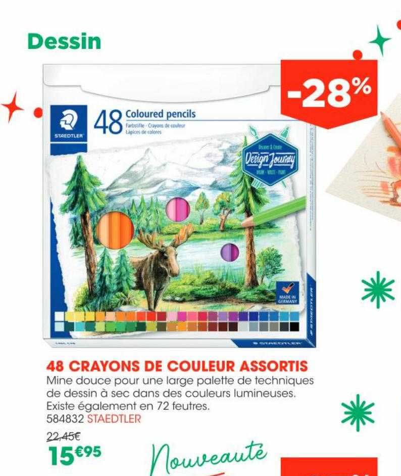 48 Crayons De Couleur Assortis