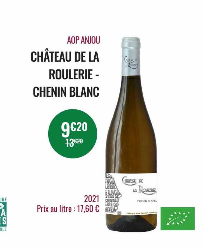 aop anjou château de la roulerie - chenin blanc